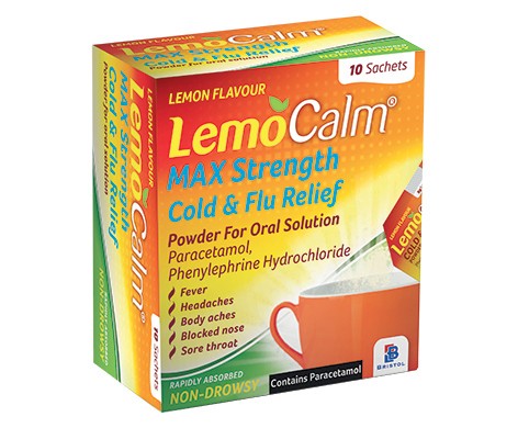 LemoCalm Max Strength Cold and Flu Relief Powder For Oral Solution ...